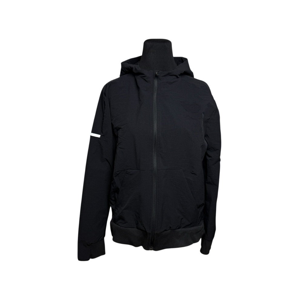Adidas Hooded Full Zip Jacket Track Run Jog Athletic Outdoor Black SZ M Womens - Picture 3 of 10
